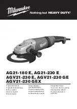 Preview for 1 page of Milwaukee AG21-180 E Original Instructions Manual