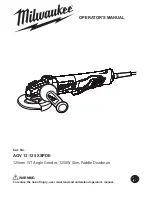 Milwaukee AGV 13-125 XSPDE Operator'S Manual предпросмотр