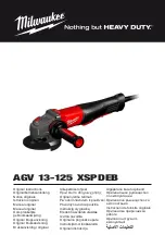 Preview for 1 page of Milwaukee AGV 13-125 XSPDEB Original Instructions Manual