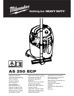 Предварительный просмотр 1 страницы Milwaukee AS 250 ECP Original Instructions Manual