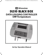 Milwaukee BLACK BOX DL510 Setup And Operation Manual предпросмотр