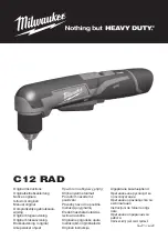 Milwaukee C12 RAD Original Instructions Manual предпросмотр