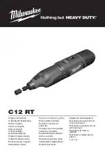 Milwaukee C12 RT Original Instructions Manual preview