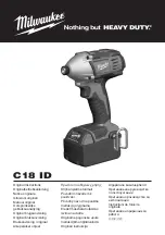 Milwaukee C18 ID Original Instructions Manual предпросмотр