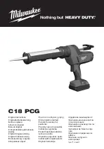 Milwaukee C18 PCG Original Instructions Manual preview
