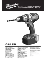 Предварительный просмотр 1 страницы Milwaukee C18 PD Original Instructions Manual