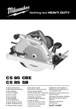 Milwaukee CS 85 CBE Original Instructions Manual preview