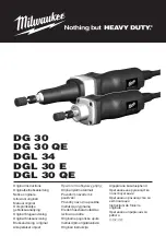 Milwaukee DG 30 Original Instructions preview