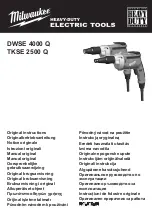 Milwaukee DWSE 4000 Q Original Instructions Manual предпросмотр