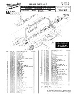 Milwaukee Dymodrill with Internal Clutch Service Parts List preview