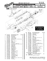 Milwaukee Dymodrill Service Parts List предпросмотр