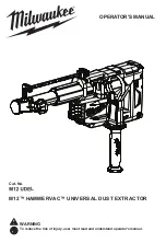 Milwaukee HAMMERVAC M12 UDEL Operator'S Manual preview