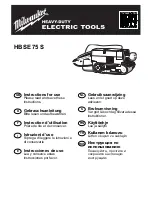 Предварительный просмотр 1 страницы Milwaukee HBSE 75 S Instructions For Use Manual