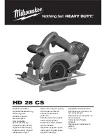 Milwaukee HD 28 CS Original Instructions Manual preview