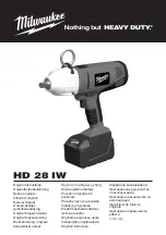 Предварительный просмотр 1 страницы Milwaukee HD 28 IW Original Instructions Manual