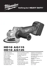 Milwaukee HD18 AG-115-402C Original Instructions Manual предпросмотр