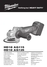 Milwaukee HD18 AG115 Original Instructions Manual preview