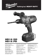 Предварительный просмотр 1 страницы Milwaukee HD18 DD Original Instructions Manual