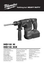 Preview for 1 page of Milwaukee HD18 H Original Instructions Manual