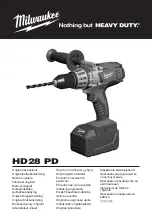 Предварительный просмотр 1 страницы Milwaukee HD28 PD Original Instructions Manual