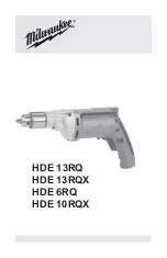 Milwaukee HDE 10 RQX Manual preview