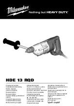 Milwaukee HDE 13 RQD Original Instructions Manual preview