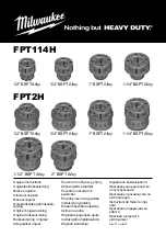 Milwaukee HEAVY DUTY FPT114H Original Instructions Manual preview