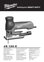 Milwaukee HEAVY DUTY JS 120 X Original Instructions Manual предпросмотр