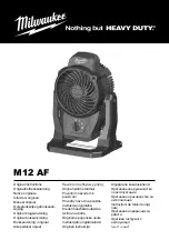 Milwaukee HEAVY DUTY M12 AF Original Instructions Manual preview