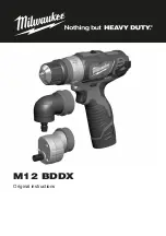 Milwaukee HEAVY DUTY M12 BDDX Original Instructions Manual предпросмотр