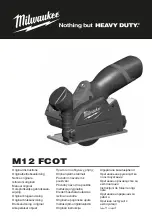 Milwaukee HEAVY DUTY M12 FCOT Original Instructions Manual preview