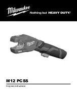 Предварительный просмотр 1 страницы Milwaukee HEAVY DUTY M12 PCSS Original Instructions Manual