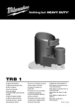 Preview for 1 page of Milwaukee HEAVY DUTY TRB 1 Original Instructions Manual