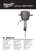 Preview for 1 page of Milwaukee K 2500 H Original Instructions Manual