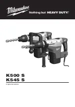 Milwaukee K500 S Original Instructions Manual preview