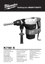 Milwaukee K750 S Original Instructions Manual предпросмотр