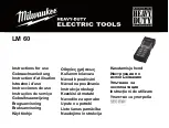 Предварительный просмотр 1 страницы Milwaukee LM 60 Instructions For Use Manual