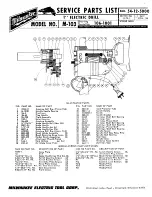 Preview for 1 page of Milwaukee M-103 Service Parts List