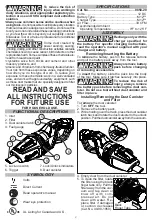 Preview for 3 page of Milwaukee M12 0850-20 Operator'S Manual