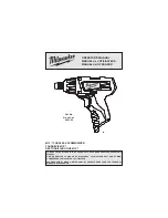 Preview for 1 page of Milwaukee M12 2401-20 Operator'S Manual