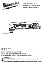 Preview for 1 page of Milwaukee M12 2426-20 Operator'S Manual