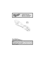 Preview for 1 page of Milwaukee M12 2473-20 Operator'S Manual