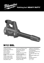 Предварительный просмотр 1 страницы Milwaukee M12 BBL Original Instructions Manual