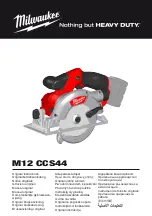 Milwaukee M12 CCS44 Original Instructions Manual предпросмотр