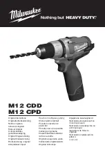 Предварительный просмотр 1 страницы Milwaukee M12 CDD Original Instructions Manual