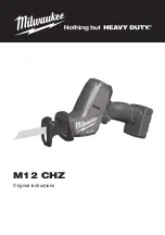 Milwaukee M12 CHZ-0 Original Instructions Manual preview