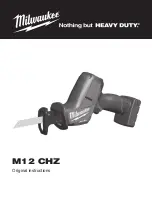 Preview for 1 page of Milwaukee M12 CHZ-0 Original Instructions Manual