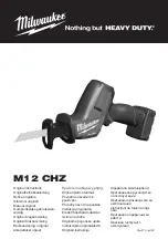 Milwaukee M12 CHZ Original Instructions Manual preview