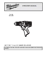 Milwaukee M12 CPD Operator'S Manual предпросмотр