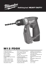 Предварительный просмотр 1 страницы Milwaukee M12 FDDX Original Instructions Manual